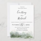 チャーミングなワイルドウッドの結婚式招待状 招待状 (正面)