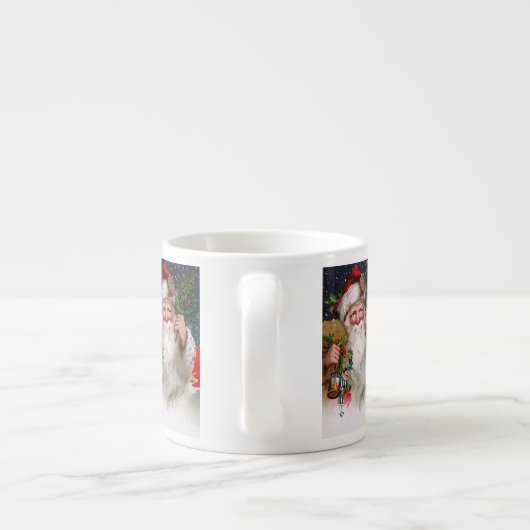 チャーミングなヴィンテージサンタクロース エスプレッソカップ (裏面)