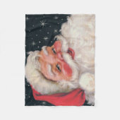 チャーミングなヴィンテージサンタクロース フリースブランケット (正面)