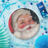 チャーミングなヴィンテージサンタクロース ペーパープレート (パーティー)