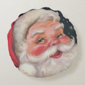 チャーミングなヴィンテージサンタクロース ラウンドクッション (裏面)