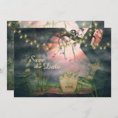 チャーミングな墓地の結婚式の招待状（Save the Date） 招待状 (正面/裏面)