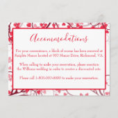 チャーミングな宿泊施設 赤いハート エンクロージャーカード (正面)