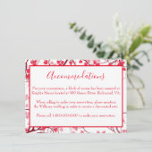 チャーミングな宿泊施設 赤いハート エンクロージャーカード (スタンド正面)