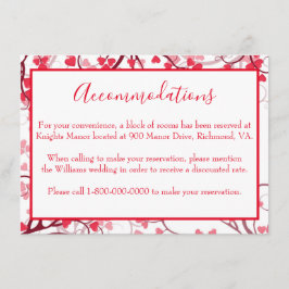 チャーミングな宿泊施設 赤いハート エンクロージャーカード