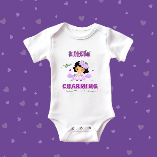 チャーミングな小さな淑女 ベビーボディスーツ