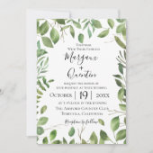 チャーミングな庭園の結婚式の招待状 招待状 (正面)