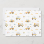 チャーミングな建設写真誕生日招待状 招待状 (裏面)