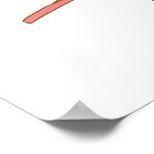 チャーミングな手描きの鳥の芸術作品 ポスター (角)