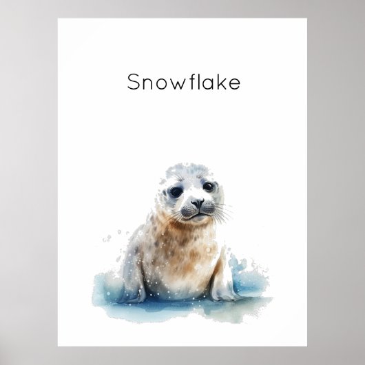 チャーミングな水彩イラストのセイラカッパの子、カスタム ポスター (正面)