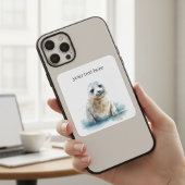 チャーミングな水彩イラストの赤ちゃんアザラシステッカー(オーダーメイド) スクエアシール