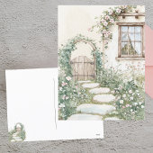 チャーミングな水彩コテージガーデン シーズンポストカード