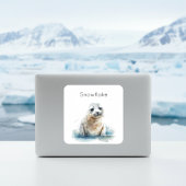 チャーミングな水彩シールパピー、カスタム スクエアシール