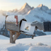 チャーミングな水彩シールパピー、カスタム スクエアシール