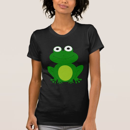 チャーミングな漫画のカエル Tシャツ (正面)