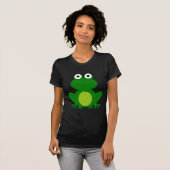 チャーミングな漫画のカエル Tシャツ (正面フル)