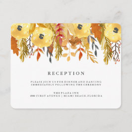 チャーミングな秋の水彩ウェルカムカード エンクロージャーカード