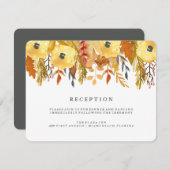 チャーミングな秋の水彩ウェルカムカード エンクロージャーカード (正面/裏面)