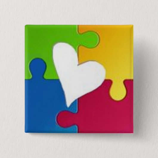 チャーミングな自閉症の認識度Pin 缶バッジ (正面)