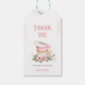 チャーミングな花柄のティーカップ ギフトタグ (正面)