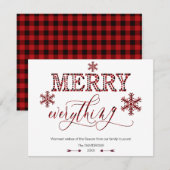 チャーミングな赤いバッファローのホリデー　ＭＥＲＲＹ　すべてが最高 シーズンカード (正面/裏面)