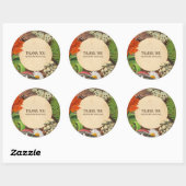 チャーミングな里山の自然をテーマにした感謝の気持ち ラウンドシール (シート)