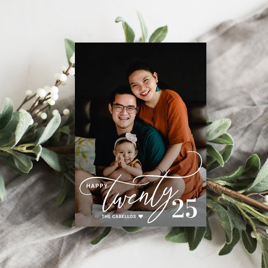 チャーミングな20歳の新年の写真カード シーズンカード