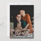 チャーミングな20歳の新年写真カード シーズンカード (正面)