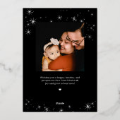 チャーミングな 20 フォイル ハッピー ニュー イヤー フォト カード (裏面)