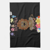 チャーミングな『Flora and Fauna ハクナ・マタタ』ベイビーライオン キッチンタオル (縦)