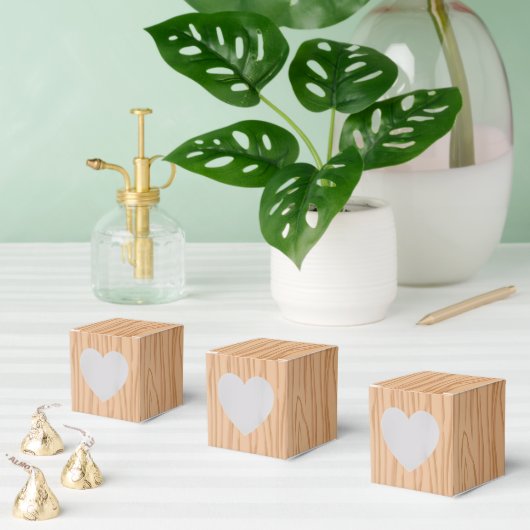チャーミングウッドパターン セレブレーションハート フェイバーボックス (複数)