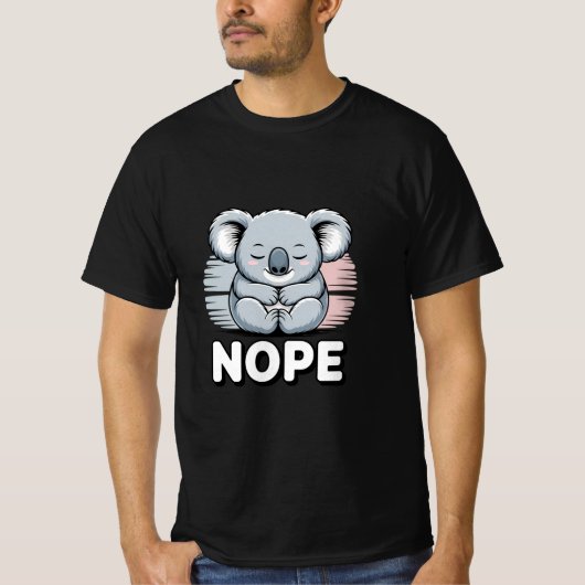 チャーミングコアラの"NOPE" Tシャツ (正面)