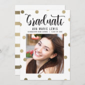 チャーミングドット 偽のホイル 卒業発表 案内状 (正面/裏面)