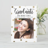 チャーミングドット 偽箔 卒業発表 案内状 (スタンド正面)