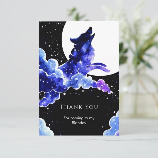 チャーミングハウリングウルフバースデー サンキューカード (スタンド正面)