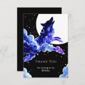 チャーミングハウリングウルフバースデー サンキューカード (正面/裏面)