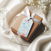 チャーミングブルーオーシャンボーイベイビーシャワーの海の生き物 ギフトタグ