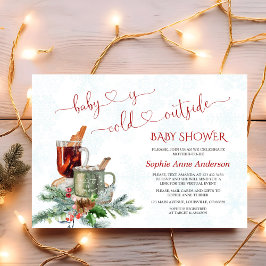 チャーミングベイビー・イズ・コールド・アウトサイド ベイビーシャワー 招待状