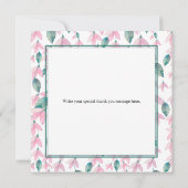 チャーミング エレガント 藤 花 サンキューカード (裏面)