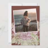 チャーミング カラフル クラシック フラワー シーズン グリーティング シーズンカード (正面)