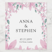 チャーミング ピンク 藤 ワインラベル (シングルラベル)