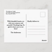 チャーミング 感謝に満ちる 感謝の念に溢れた 幸せな 民間芸術 ポストカード (裏面)