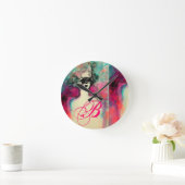 チャームのモノグラム ラウンド壁時計 (ホーム)