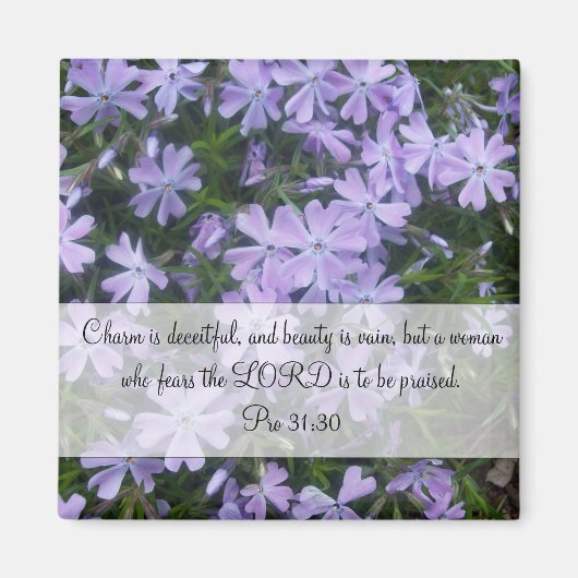 チャームは人を欺き、美しいは虚栄心に富むが女子である マグネット (正面)