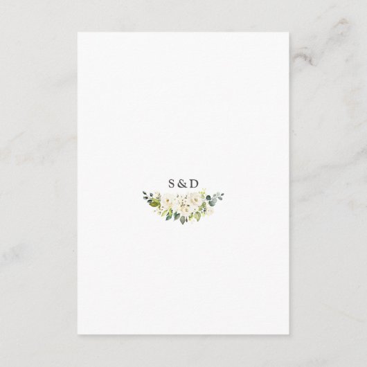 チャームアイボリークリームフラワーズ結婚〔雄ジカの〕枝角詳細 エンクロージャーカード (裏面)