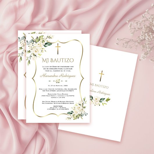 チャームインビタシオンデバウティゾコンフローレスバプテスマ 招待状