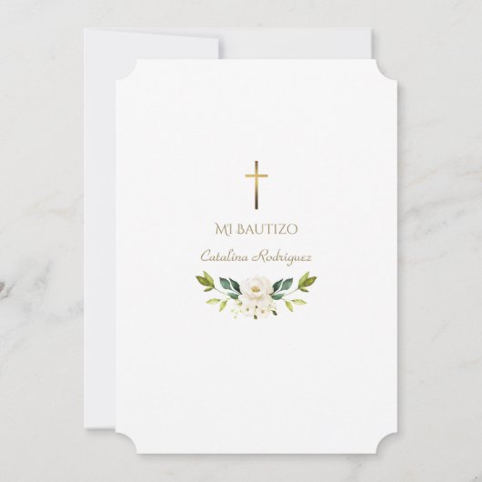 チャームインビタシオンデバウティゾコンフローレスバプテスマ 招待状 (裏面)