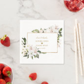 チャームインペリアルリリー金ゴールド1歳の誕生日バプテスマ スタンダードカクテルナプキン (インサイチュ)