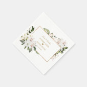 チャームインペリアルリリー金ゴールド1歳の誕生日バプテスマ スタンダードカクテルナプキン (角)