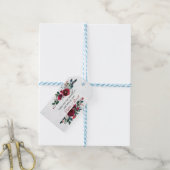 チャームウィンターブルゴーニュフローラパインフレ結婚ーム ギフトタグ (より糸つき)